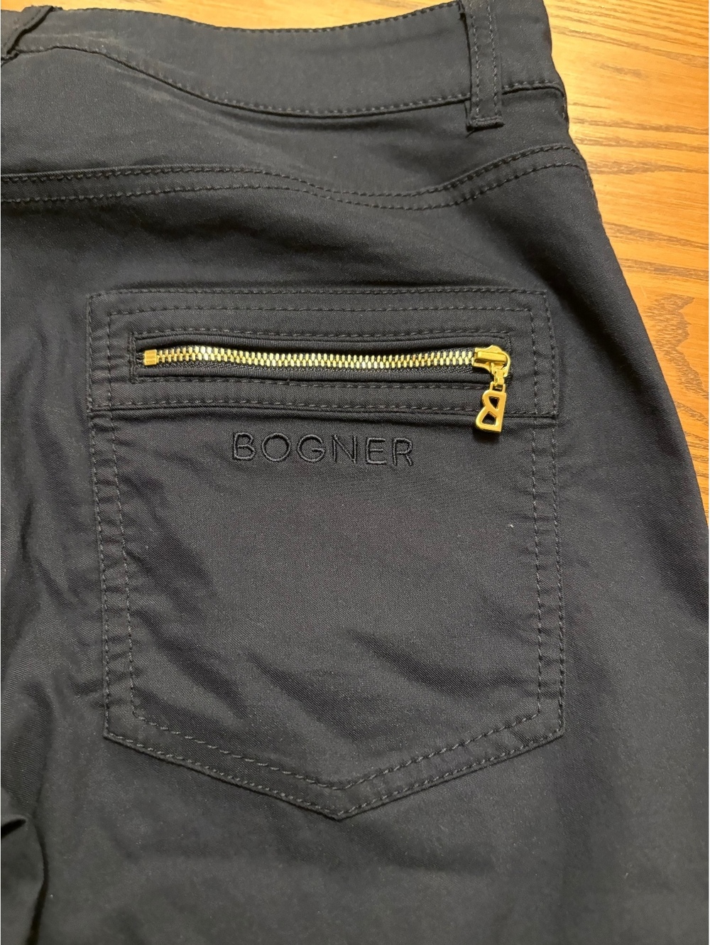 BOGNER Navy Blue Tech Fabric Straight Leg Pants Women's Size US 6 EU 36 - Picture 6 of 8